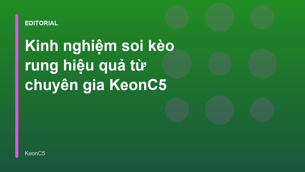 Chuyên gia phân tích kinh nghiệm soi kèo rung